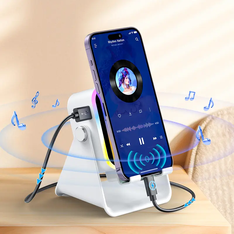 5-in-1 Wireless Charging Phone Stand with Power Bank