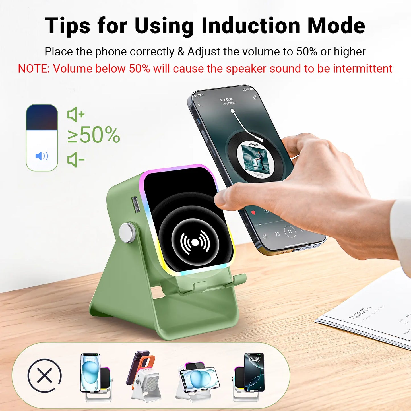 5-in-1 Wireless Charging Phone Stand with Power Bank
