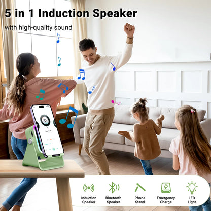 5-in-1 Wireless Charging Phone Stand with Power Bank