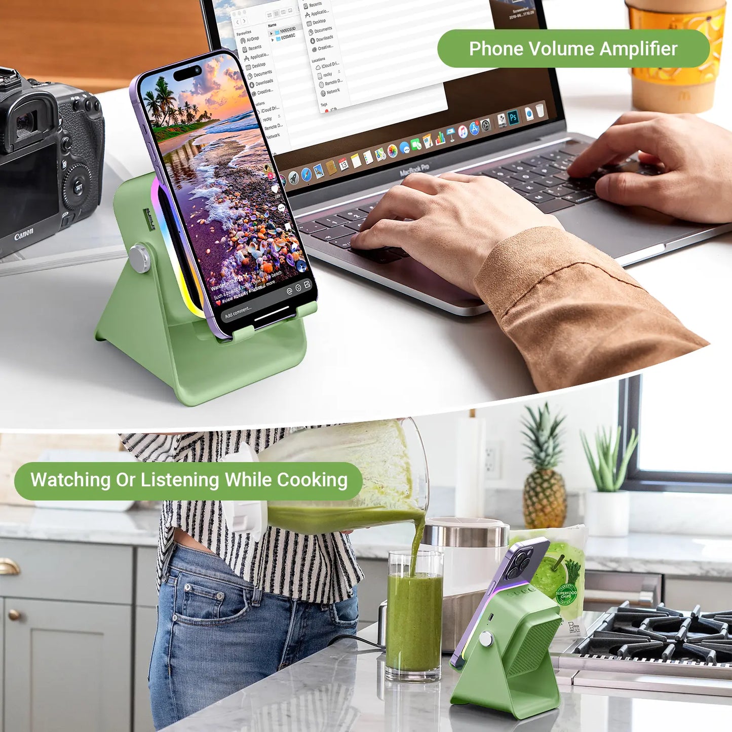 5-in-1 Wireless Charging Phone Stand with Power Bank